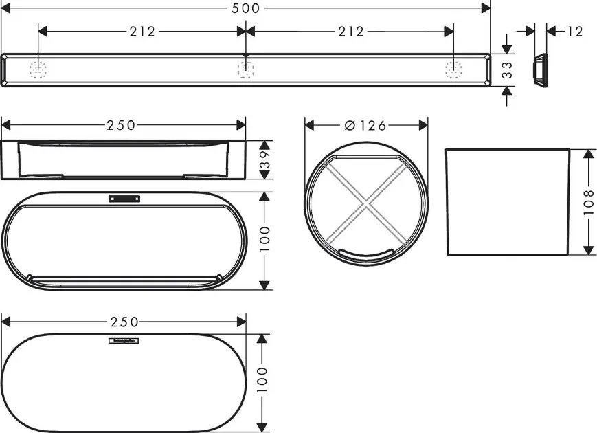 Hansgrohe - WallStoris - Fürdőszobapolc - 27968670 – 2. kép