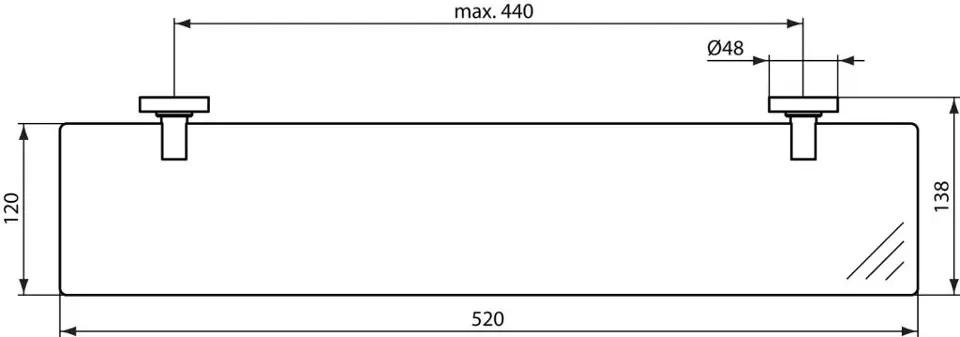 Ideal Standard - IOM - Fürdőszobapolc - A9124AA – 2. kép