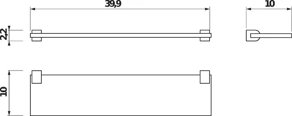 Jika - Pure - Fürdőszobapolc - H3853B10040001 – 2. kép