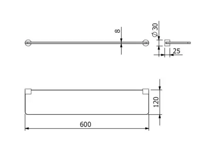 Kludi - Vela R - Fürdőszobapolc - 5897305 – 2. kép