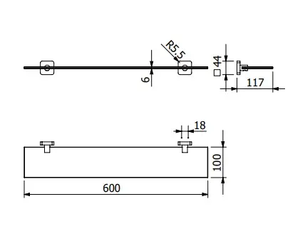 Kludi - Vela S - Fürdőszobapolc - 2597305 – 2. kép