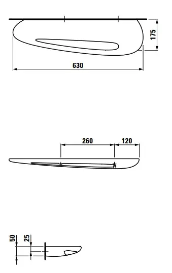 Laufen - Il Bagno Alessi One - Fürdőszobapolc - H8709720000001 – 2. kép