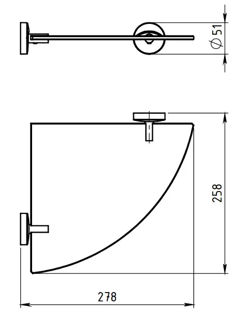 Novaservis - Metalia 11 - Fürdőszobapolc - 0135,0 – 2. kép