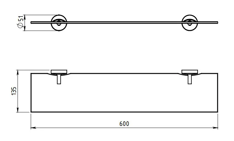 Novaservis - Metalia 11 - Fürdőszobapolc - 0140,0 – 2. kép