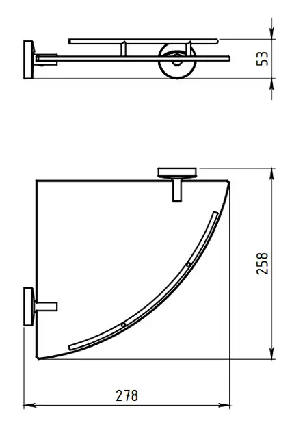 Novaservis - Metalia 11 - Fürdőszobapolc - 0158,0 – 2. kép