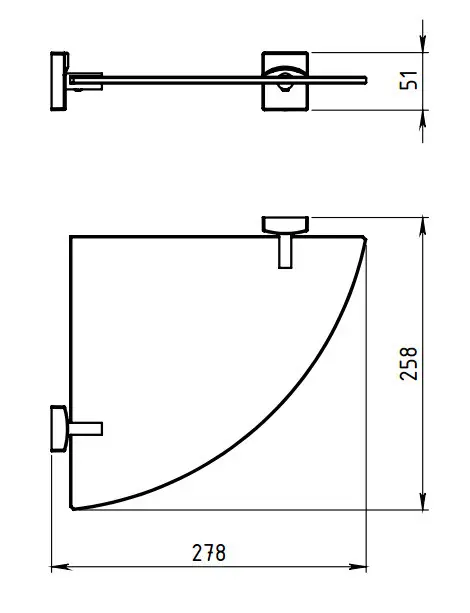 Novaservis - Metalia 12 - Fürdőszobapolc - 0235,0 – 2. kép