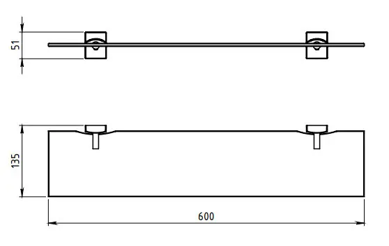 Novaservis - Metalia 12 - Fürdőszobapolc - 0240,0 – 2. kép