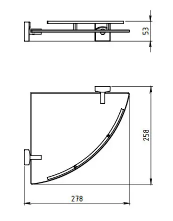 Novaservis - Metalia 12 - Fürdőszobapolc - 0258,0 – 2. kép