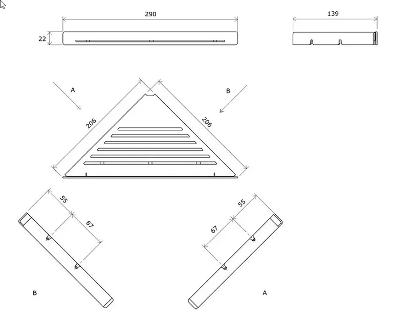 Ravak - Slim - Fürdőszobapolc - X07P578 – 2. kép