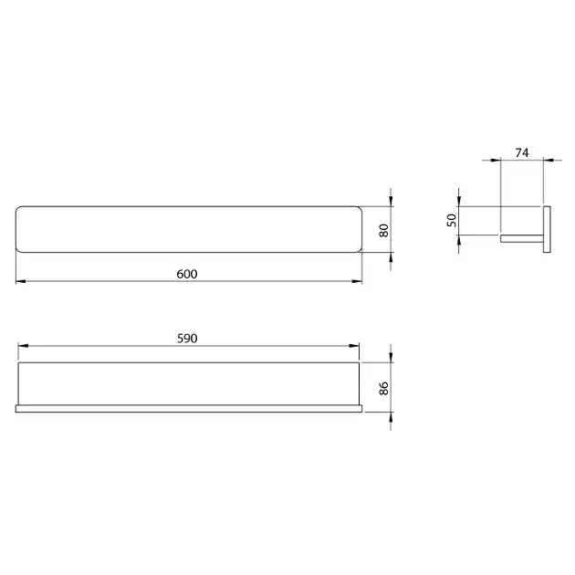 Sapho - Abeline - Fürdőszobapolc - AB604-0101 – 2. kép