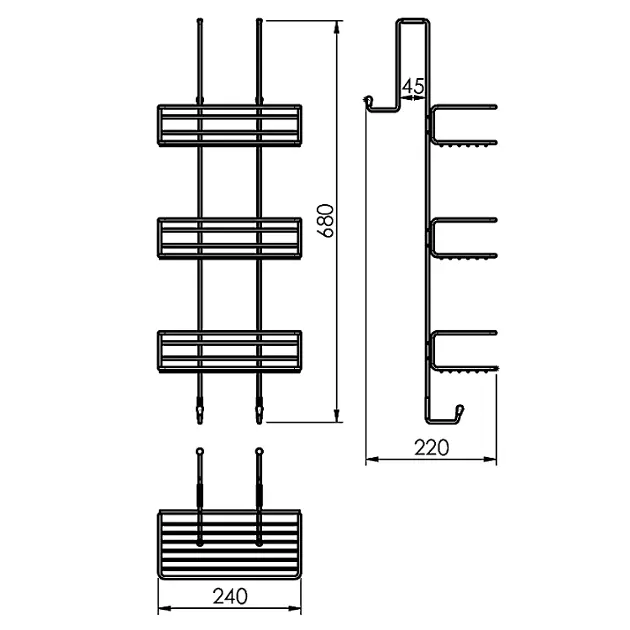Sapho - Gedy Accessories - Fürdőszobapolc - 2486 – 2. kép