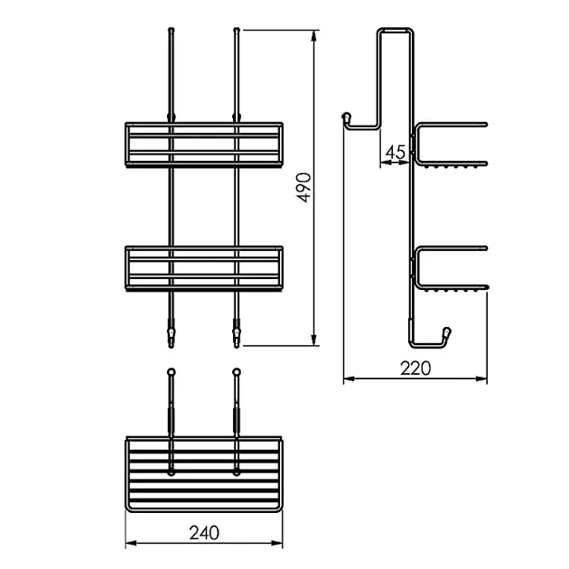 Sapho - Gedy Bathroom accessories - Fürdőszobapolc - 2485 – 2. kép