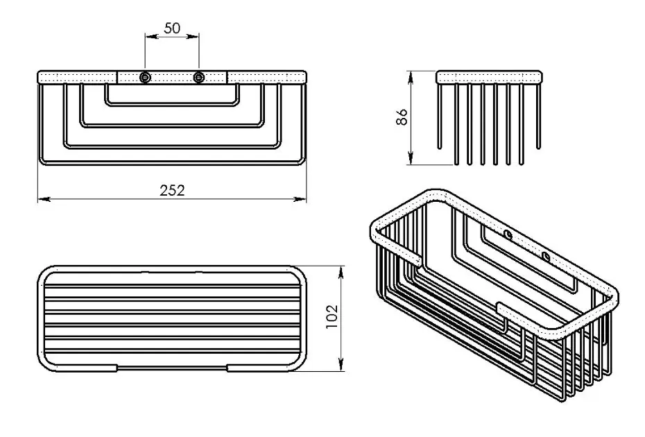 Sapho - Gedy Smart - Fürdőszobapolc - 2419 – 2. kép