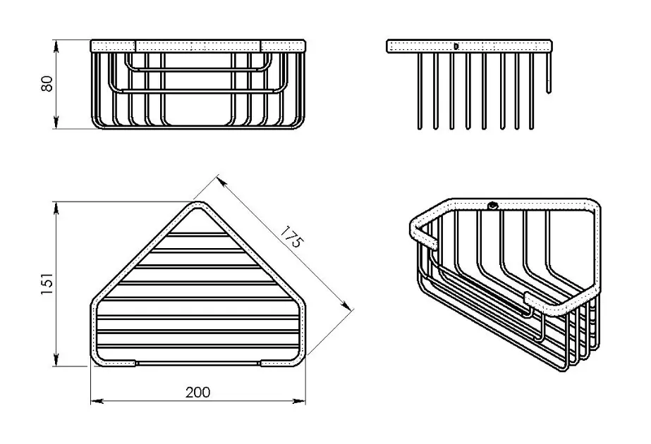 Sapho - Gedy Smart - Fürdőszobapolc - 2483-02 – 2. kép