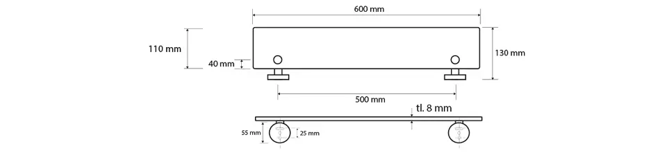 Sapho - X-Round - Fürdőszobapolc - XR610 – 2. kép