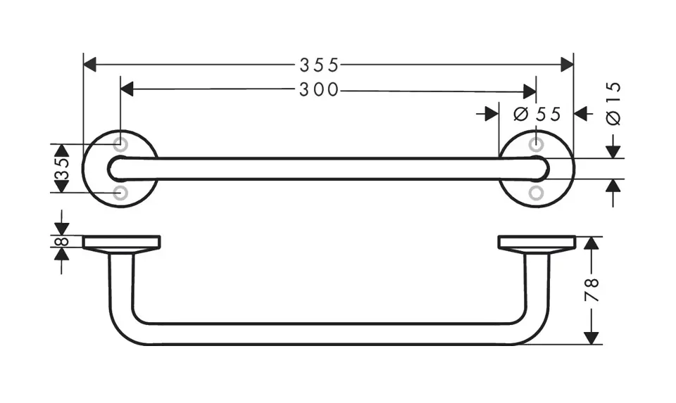 Axor - Universal Circular - Kapaszkodó - 42813140 – 2. kép