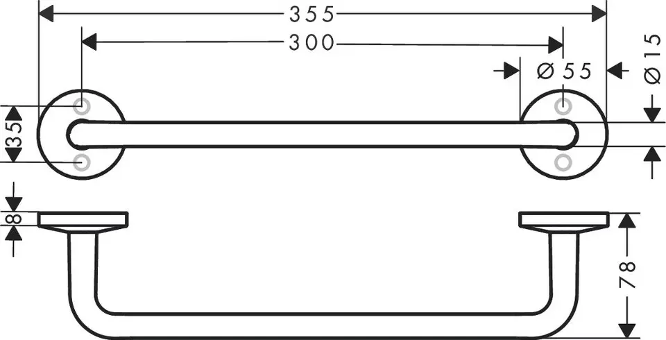 Axor - Universal Circular - Kapaszkodó - 42813670 – 2. kép