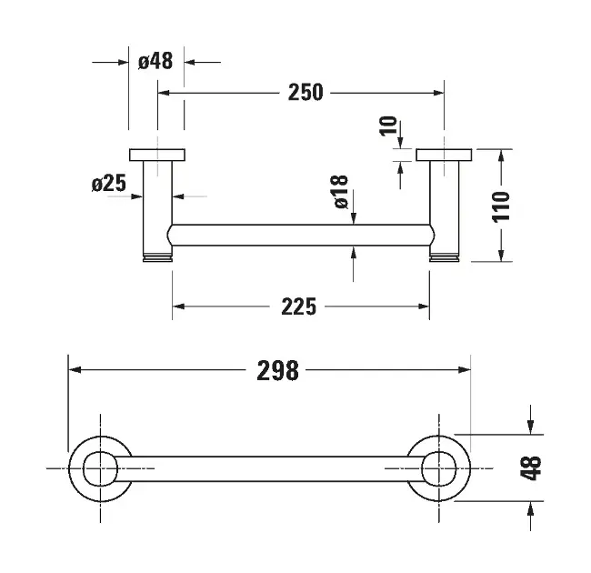 Duravit - D-Code - Kapaszkodó - 0099144600 – 2. kép