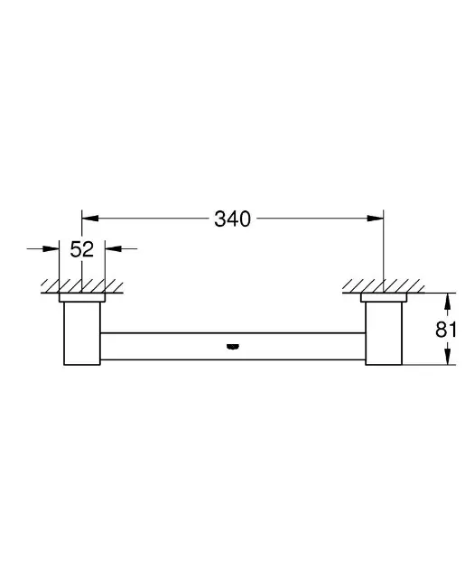 Grohe - Essentials Cube - Kapaszkodó - 40514001 – 2. kép