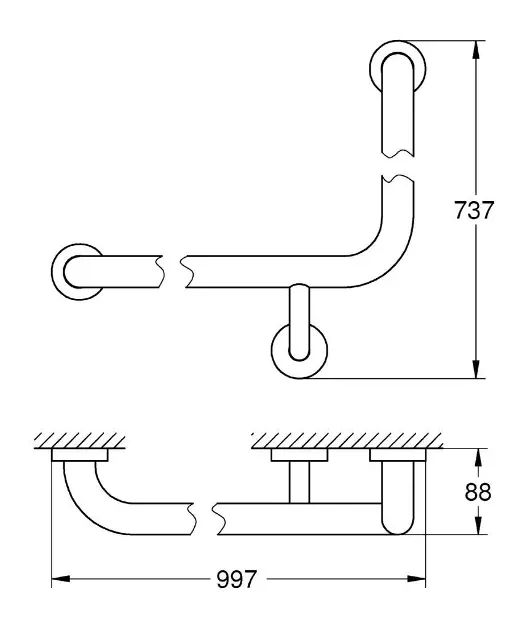 Grohe - Essentials - Kapaszkodó - 40797001 – 2. kép