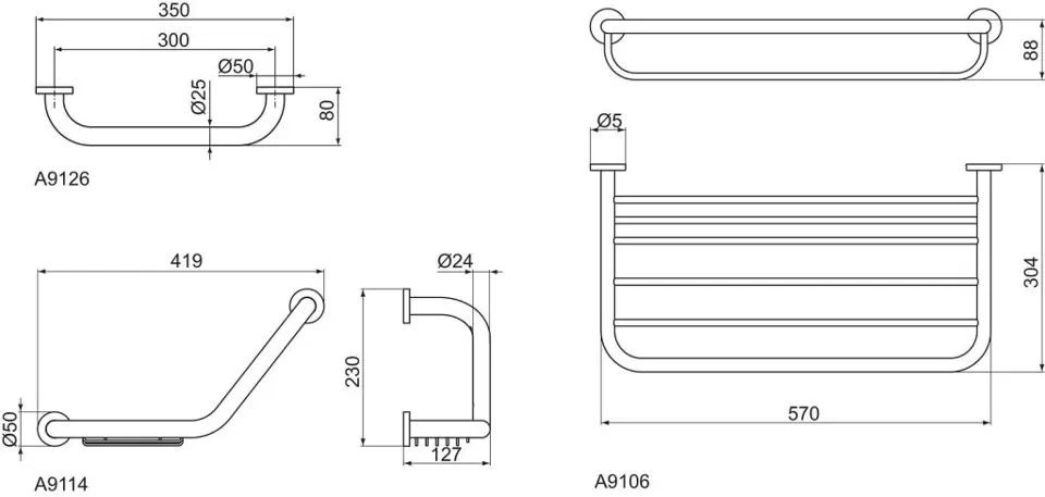 Ideal Standard - IOM - Kapaszkodó - A9114AA – 2. kép