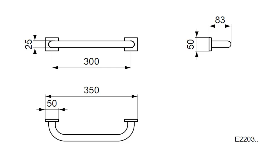 Ideal Standard - IOM Square - Kapaszkodó - E2203AA – 2. kép