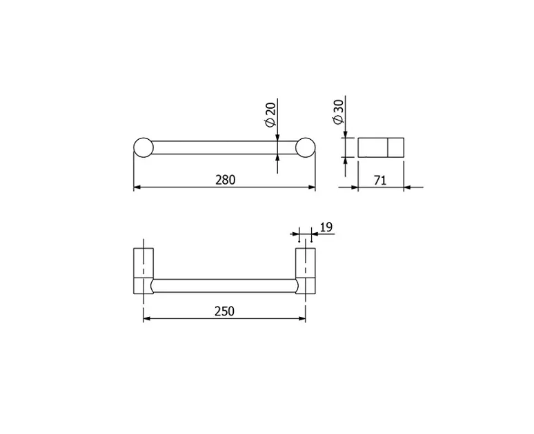 Kludi - Vela R - Kapaszkodó - 58981N5 – 2. kép