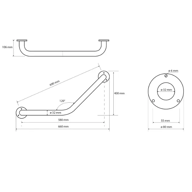 Sapho - Bathroom furnishings - Kapaszkodó - XH501W – 2. kép