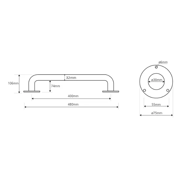 Sapho - Bathroom furnishings - Kapaszkodó - XH510 – 2. kép