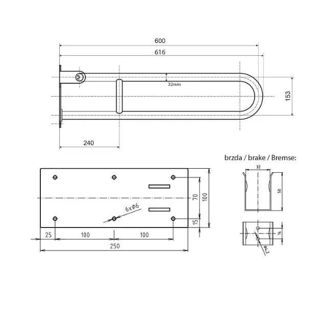 Sapho - Bathroom furnishings - Kapaszkodó - XH516 – 2. kép