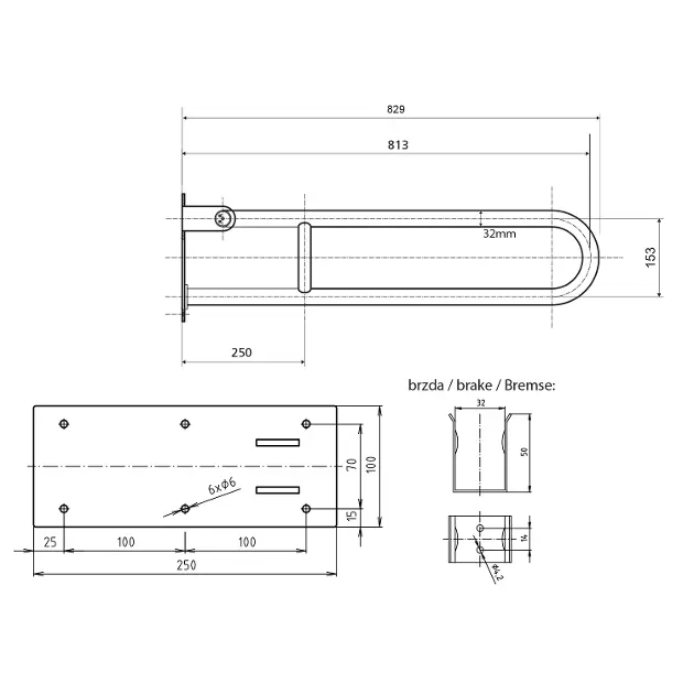 Sapho - Bathroom furnishings - Kapaszkodó - XH518 – 2. kép