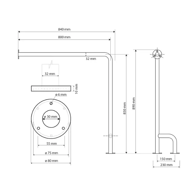 Sapho - Bathroom furnishings - Kapaszkodó - XH526 – 2. kép
