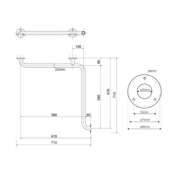 Sapho - Bathroom furnishings - Kapaszkodó - XH544 – 2. kép