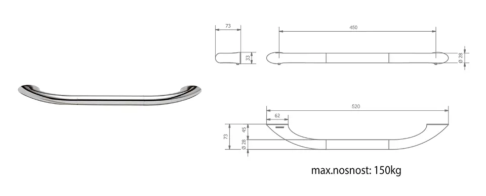Sapho - Equipment and accessories - Kapaszkodó - ML45 – 2. kép
