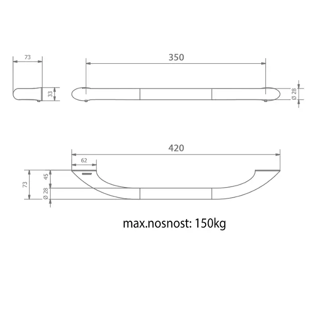 Sapho - Grab bars - Kapaszkodó - ML35NE – 2. kép