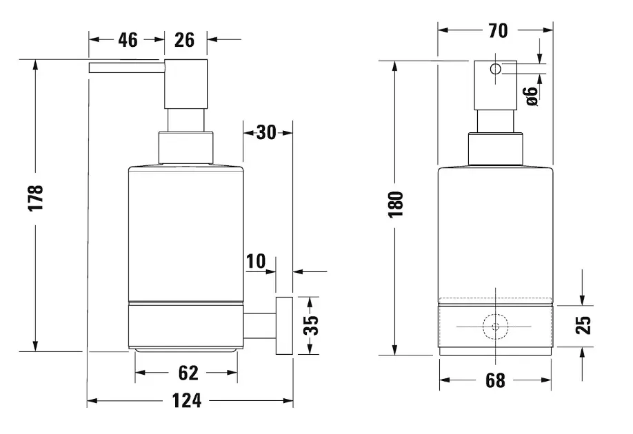 Duravit - Karree - Szappanadagoló - 0099541000 – 2. kép