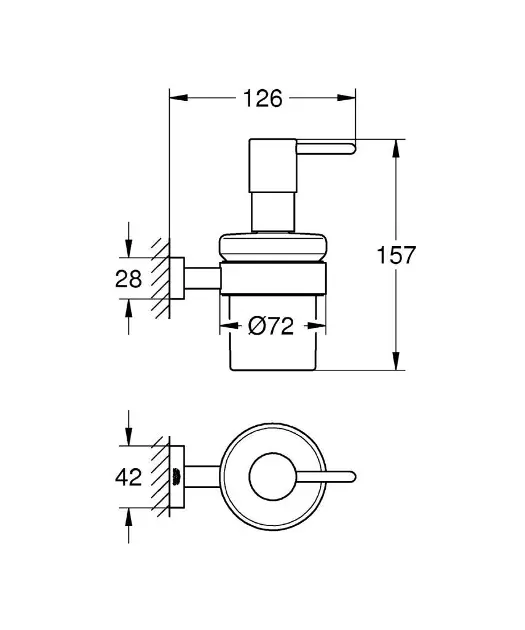 Grohe - Essentials Cube - Szappanadagoló - 40756001 – 2. kép