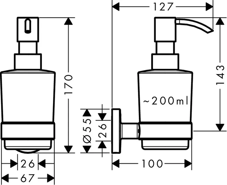Hansgrohe - Logis Universal - Szappanadagoló - 41714000 – 2. kép