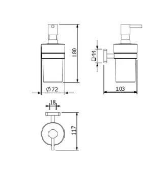 Kludi - Vela S - Szappanadagoló - 2597653 – 2. kép