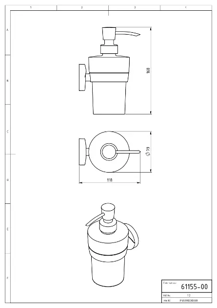 Novaservis - Metalia 11 - Szappanadagoló - 0155,0 – 2. kép