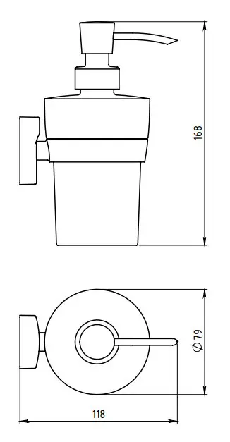 Novaservis - Metalia 12 - Szappanadagoló - 0255,0 – 2. kép