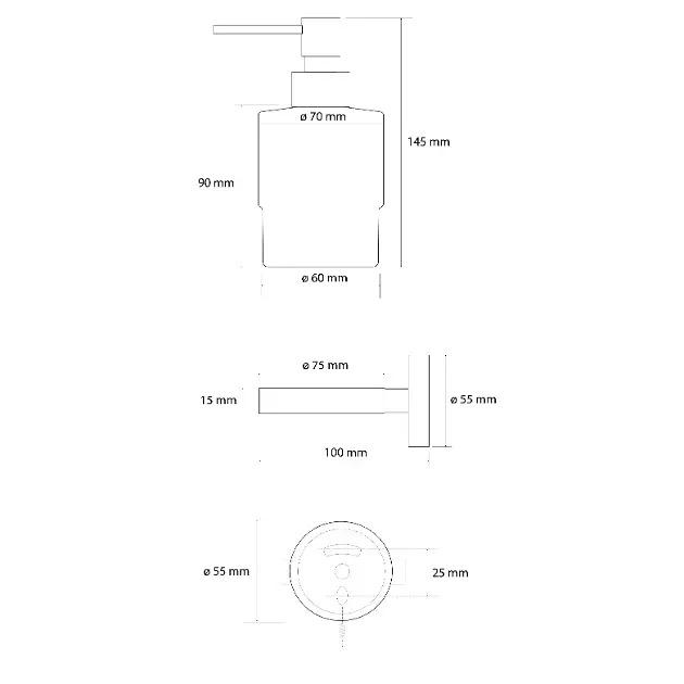 Sapho - X-Round - Szappanadagoló - XR103GB – 2. kép