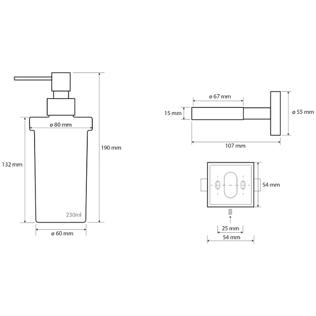 Sapho - X-SQUARE - Szappanadagoló - XQ100 – 2. kép