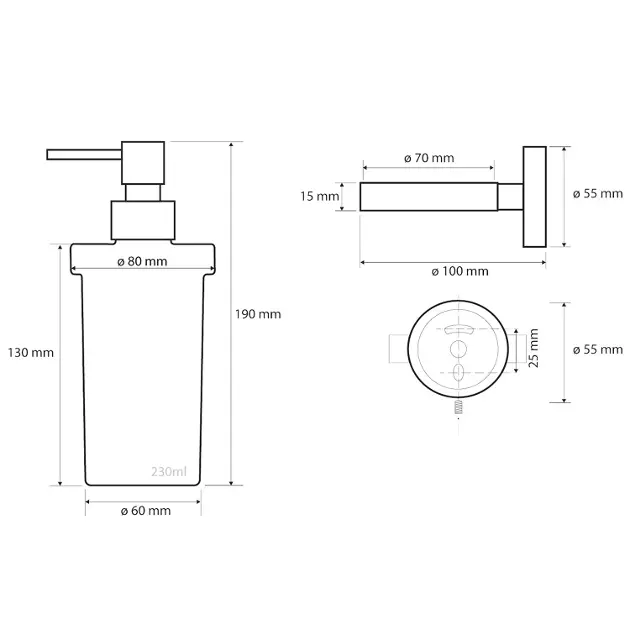 Sapho - X-STEEL - Szappanadagoló - XS101 – 2. kép