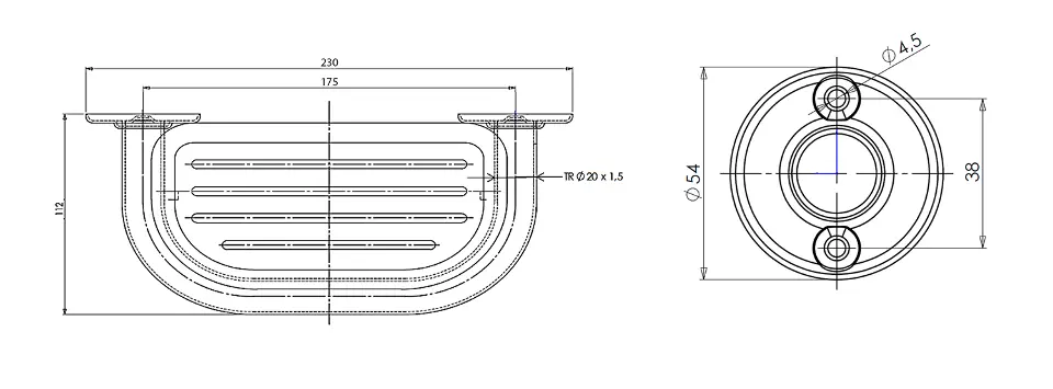 Aqualine - White Line - Szappantartó - 8006 – 2. kép
