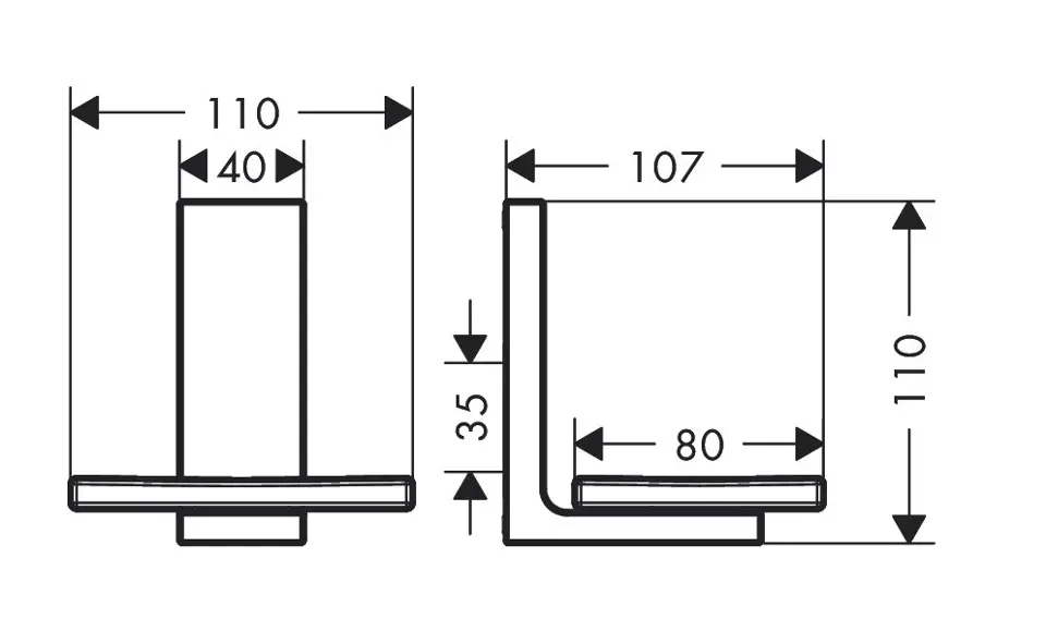 Axor - Universal Rectangular - Szappantartó - 42605000 – 2. kép
