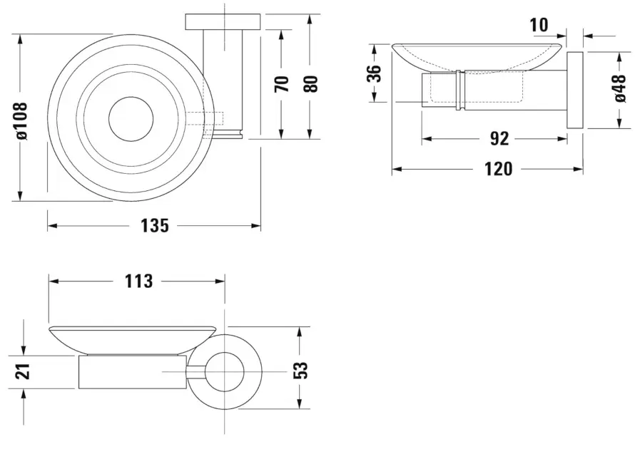 Duravit - D-Code - Szappantartó - 0099171000 – 2. kép