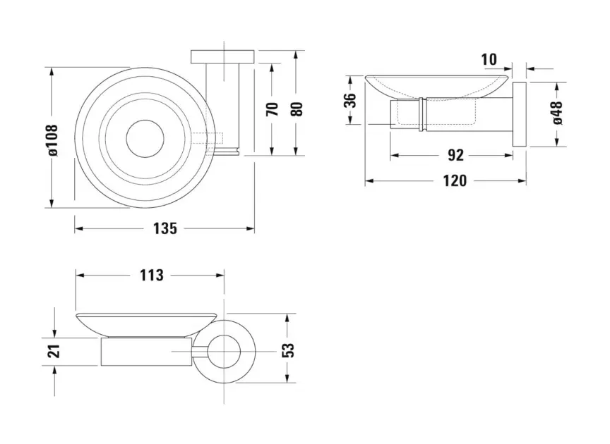 Duravit - D-Code - Szappantartó - 0099174600 – 2. kép