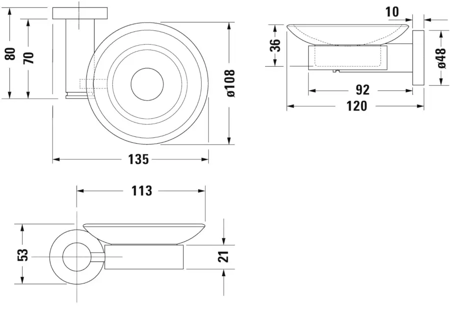 Duravit - D-Code - Szappantartó - 0099181000 – 2. kép