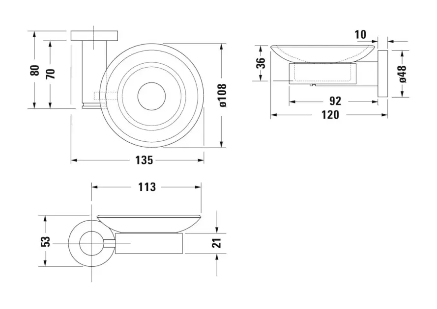 Duravit - D-Code - Szappantartó - 0099184600 – 2. kép
